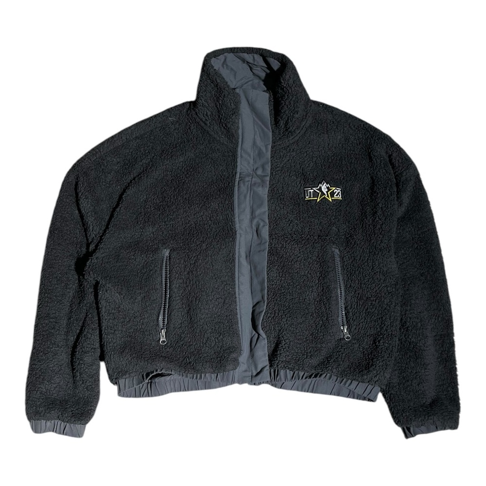 Vuori Cozy Sherpa Jacket Charcoal Gray Black